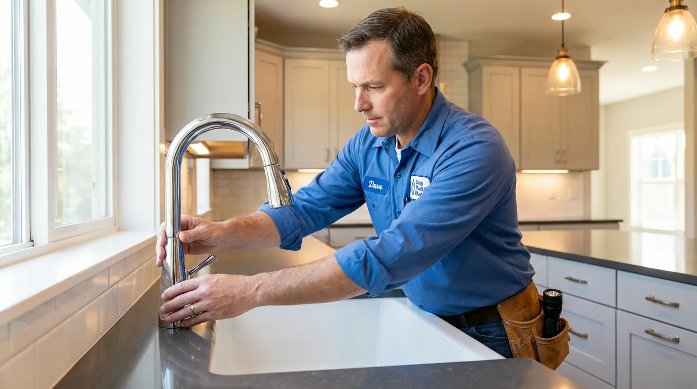 Kitchen faucet installation by Johns Plumbing LLC in Ridgeville